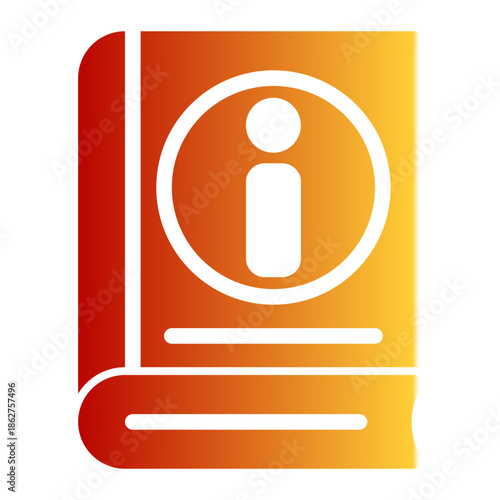Book Instruction Guideline Manual Icon from Help and Support Icon Collection (Glyph Gradient style)