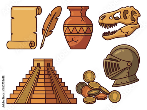 Ancient Historical Artifacts and Treasures on Display