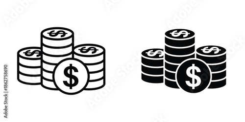 Money icons multiple style collection. icon in vector. Logotype
