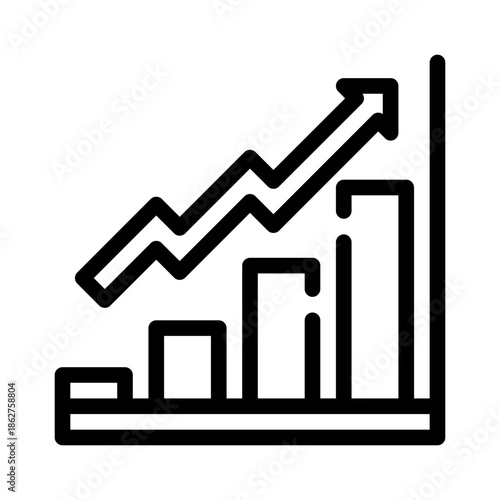bar chart line icon
