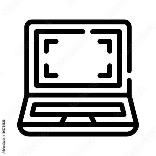 laptop line icon
