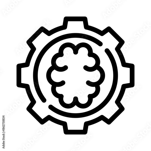 gear line icon