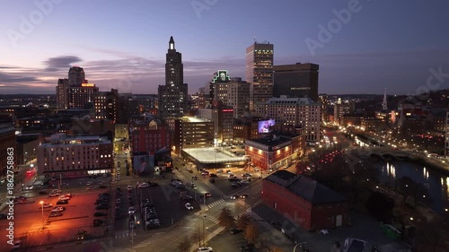 Providence, Rhode Island at night