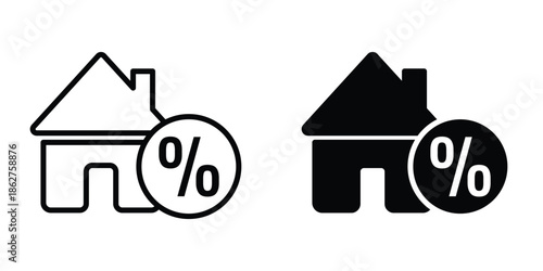 Mortgage icons multiple style collection. icon in vector. Logotype