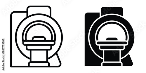 MRI icons multiple style collection. icon in vector. Logotype