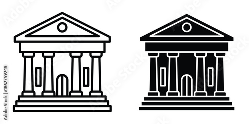 Museum icons multiple style collection. icon in vector. Logotype