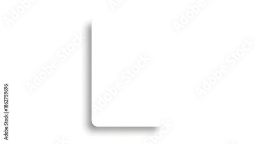 A simple, minimalist composition featuring the shape of a capital letter "L" rendered in a subtle gradient