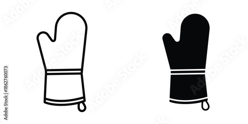 Oven mitt icons multiple style collection. icon in vector. Logotype