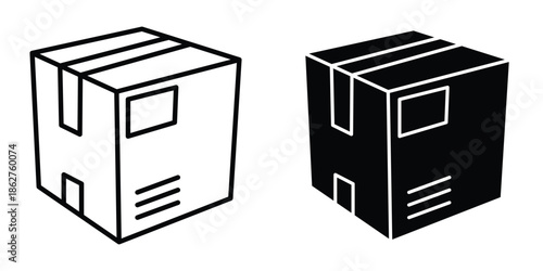 Package icons multiple style collection. icon in vector. Logotype