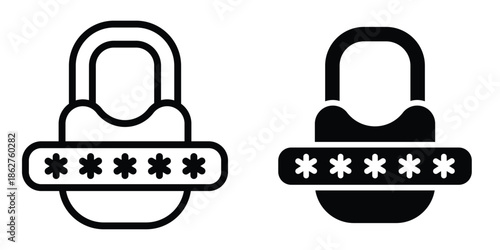Password icons multiple style collection. icon in vector. Logotype