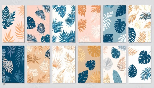 Abstract Tropical Botanical Prints - Modern Wall Art for Home Decor.