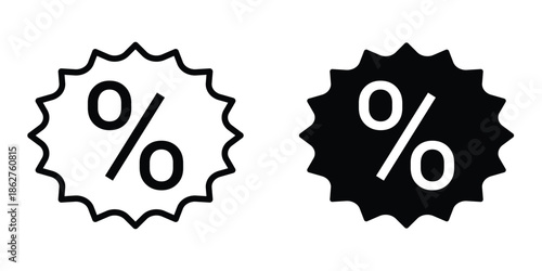 Percentage icons multiple style collection. icon in vector. Logotype
