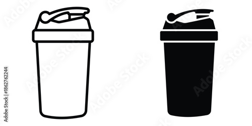 Protein shake icons multiple style collection. icon in vector. Logotype