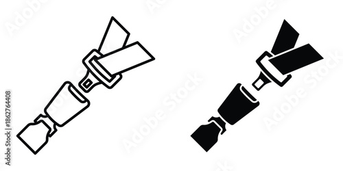 Seatbelt icons multiple style collection. icon in vector. Logotype