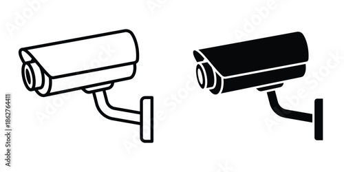 Security camera icons multiple style collection. icon in vector. Logotype