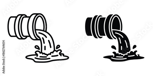 Sewage icons multiple style collection. icon in vector. Logotype