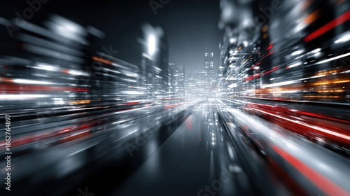 Modern abstract technology background with lines and lights for corporate business presentations and designs in high quality vector style