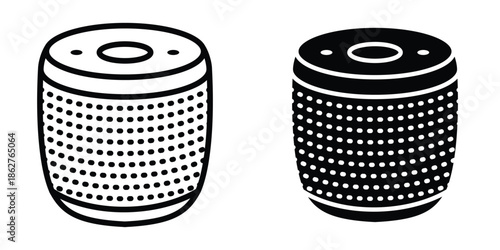 Smart speaker icons multiple style collection. icon in vector. Logotype