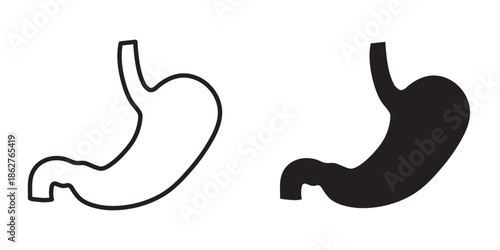 Stomach icons multiple style collection. icon in vector. Logotype