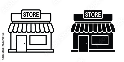 Store icons multiple style collection. icon in vector. Logotype