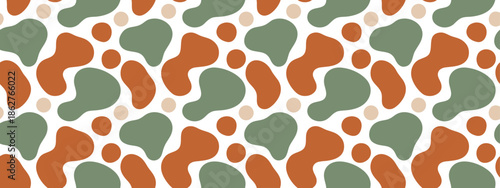 Seamless Abstract Organic Shape Pattern Background.