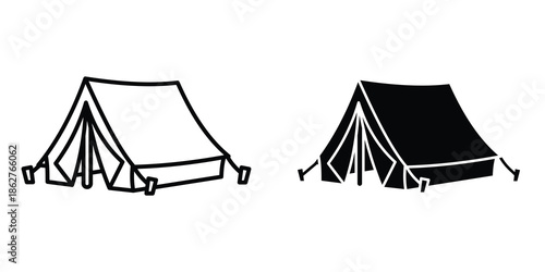 Tent icons multiple style collection. icon in vector. Logotype
