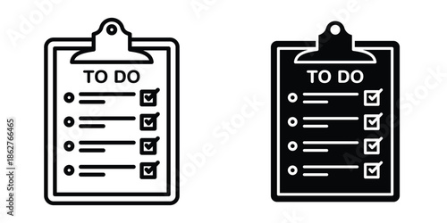 Todo list icons multiple style collection. icon in vector. Logotype