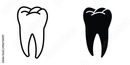 Tooth icons multiple style collection. icon in vector. Logotype
