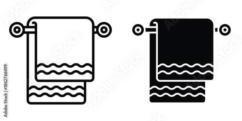 Towel icons multiple style collection. icon in vector. Logotype