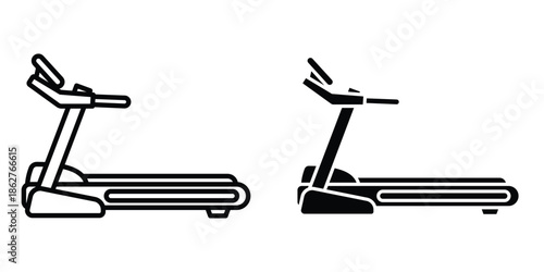 Treadmill icons multiple style collection. icon in vector. Logotype