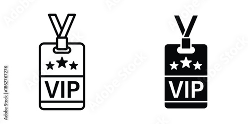 VIP pass icons multiple style collection. icon in vector. Logotype