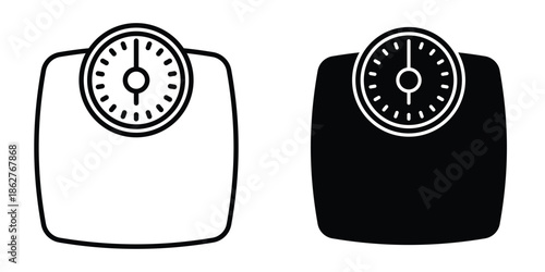 Weight scale icons multiple style collection. icon in vector. Logotype