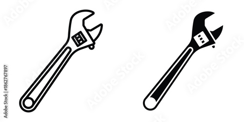 Wrench icons multiple style collection. icon in vector. Logotype