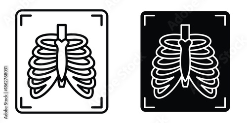 X-ray scan icons multiple style collection. icon in vector. Logotype