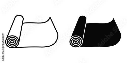 Yoga mat icons multiple style collection. icon in vector. Logotype