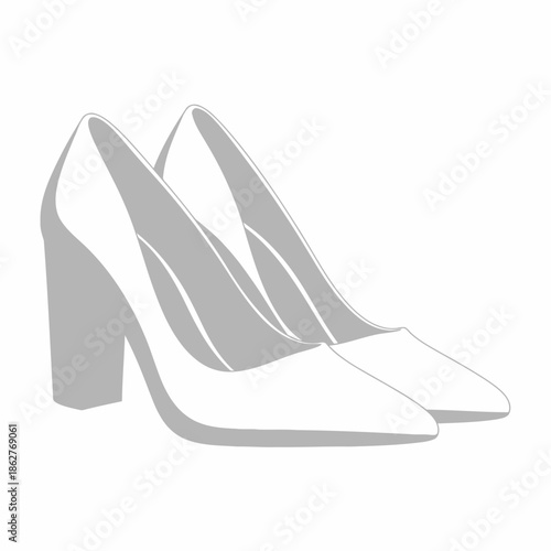 A pair of highheeled shoes on a