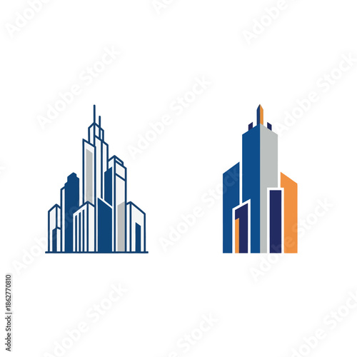City building skyline cityscape real estate office