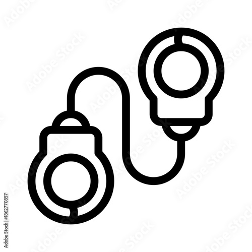 handcuffs line icon