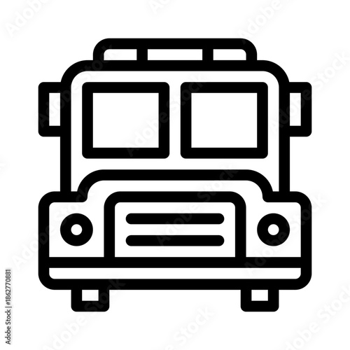 prison bus line icon