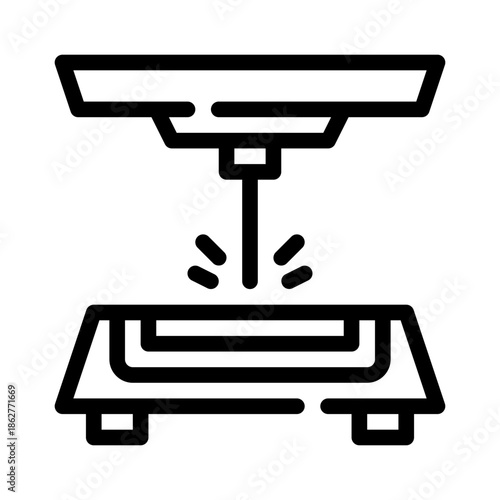 laser printer line icon