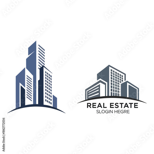 Real estate buildings logo concepts modern style