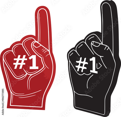 Foam finger #1 vector eps design