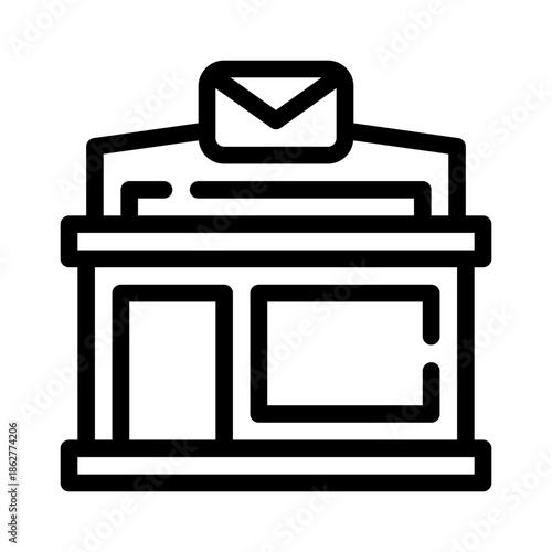 post office line icon