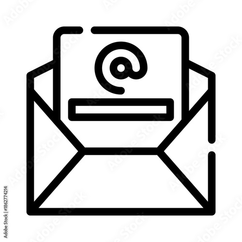 letter opener line icon