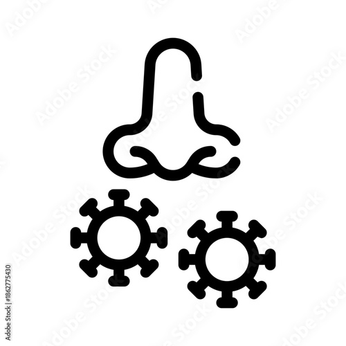 allergy medication line icon