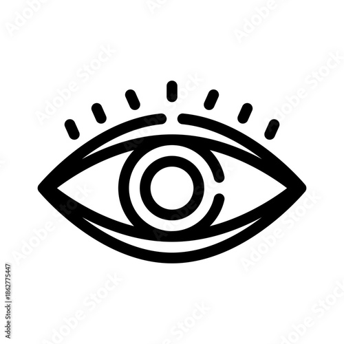 itchy eyes line icon