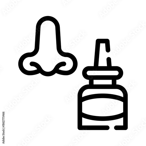 nasal spray line icon