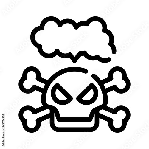 toxic gas line icon