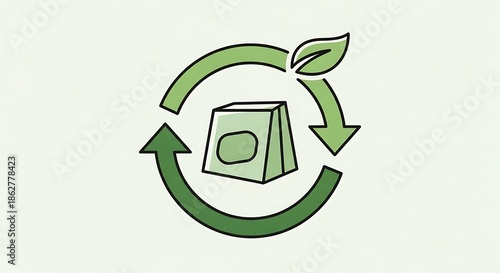 Eco Friendly Packaging Recycling Concept Illustration.