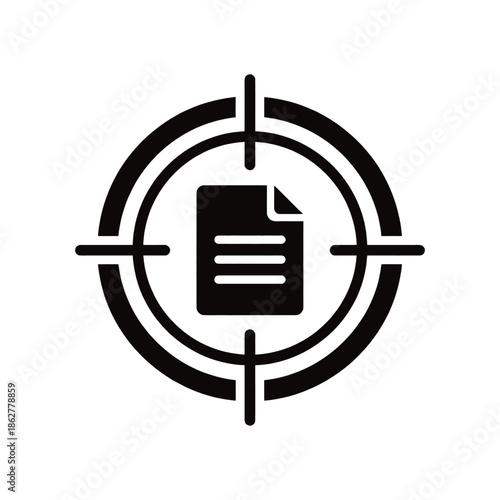 document on a target  business aim concept